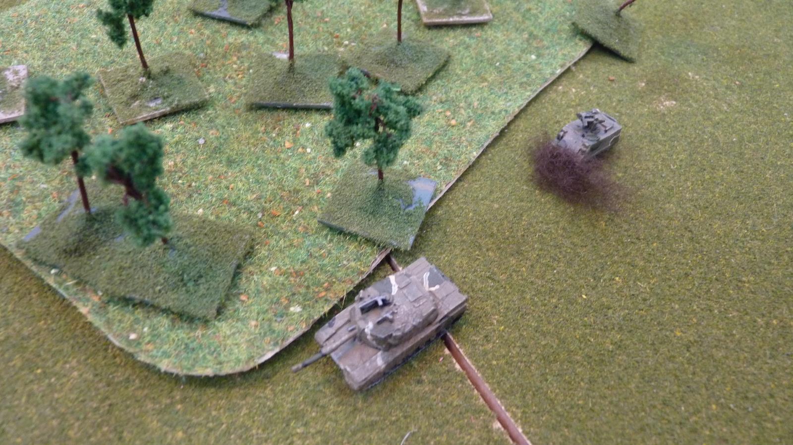 The last Abrams retreats to a new firing position
